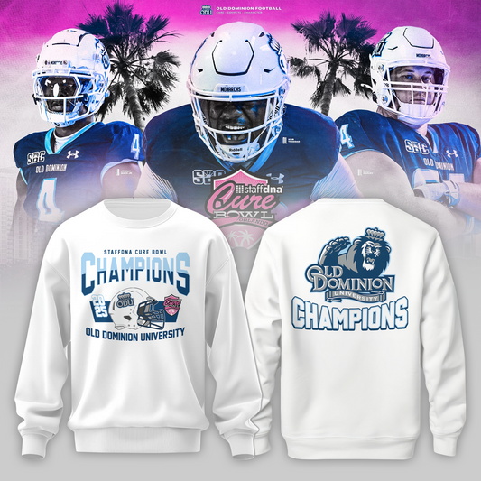 Old Dominion University 2025 STAFFDNA CURE BOWL Champions Sweater