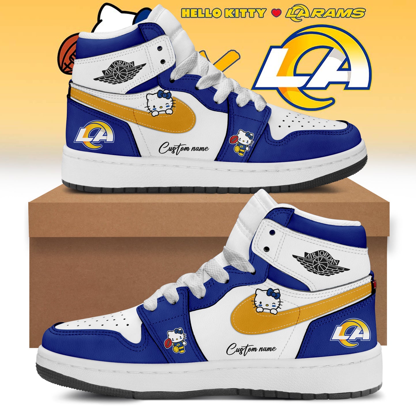 .Los Angeles Rams x Hello Kitty Limited Shoes