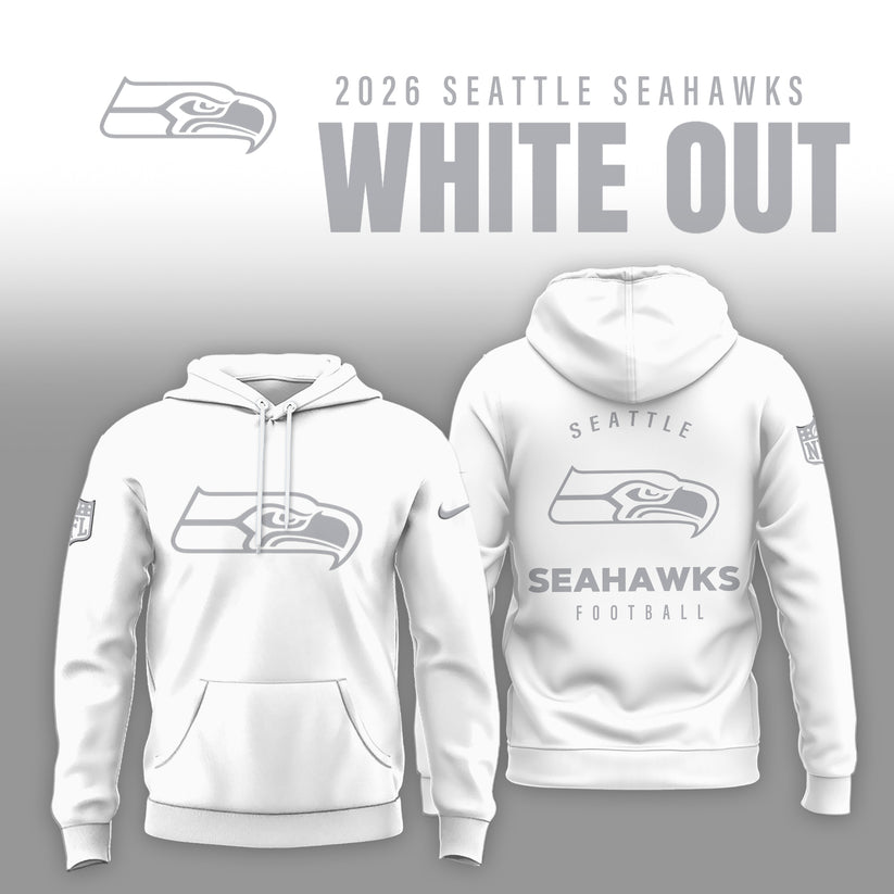 Seattle Seahawks 2025 Winter White Out Combo Hoodie