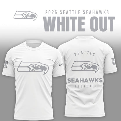 Seattle Seahawks 2025 Winter White Out Combo TShirt