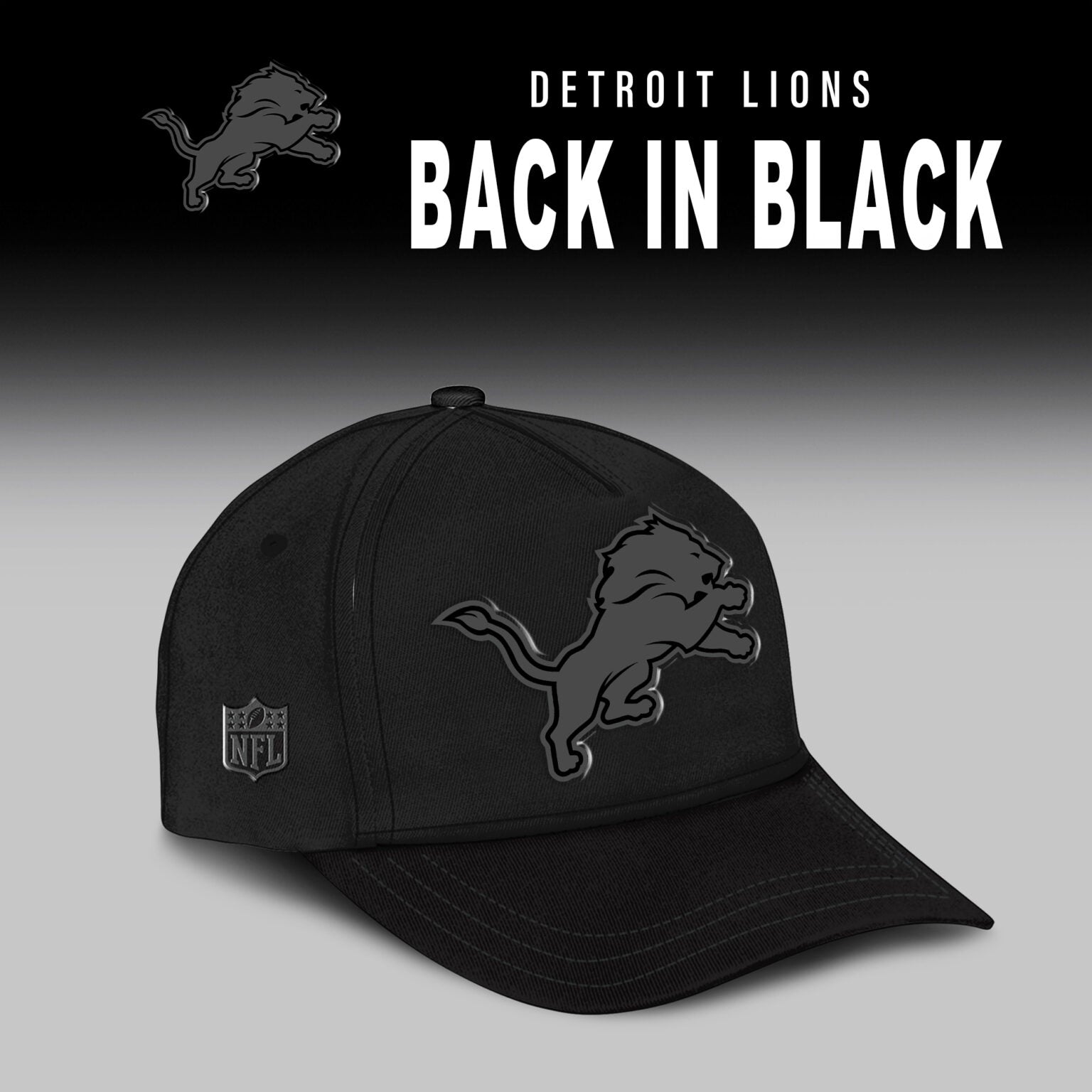 Detroit Lions 2025 Back In Black Limited Edition Combo TShirt