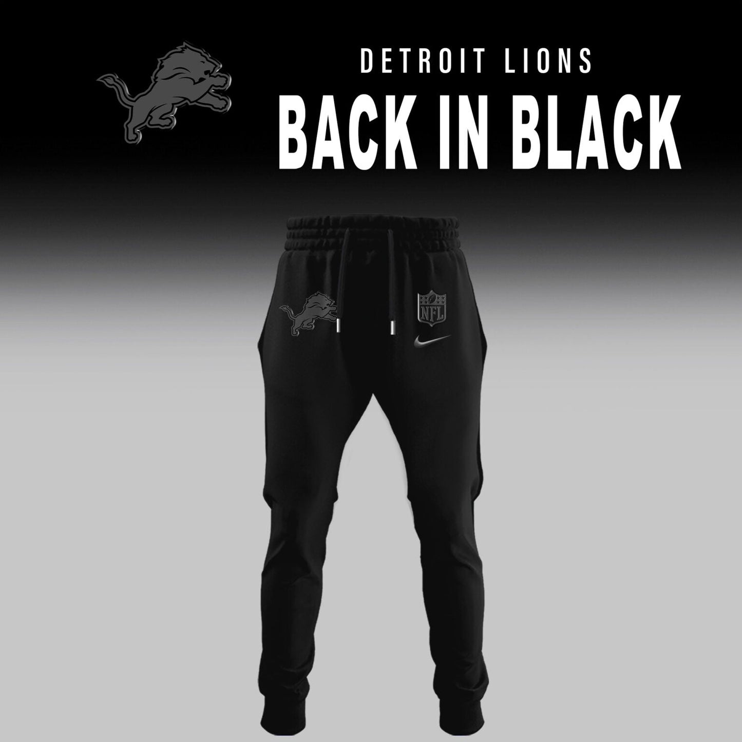 Detroit Lions 2025 Back In Black Limited Edition Combo TShirt
