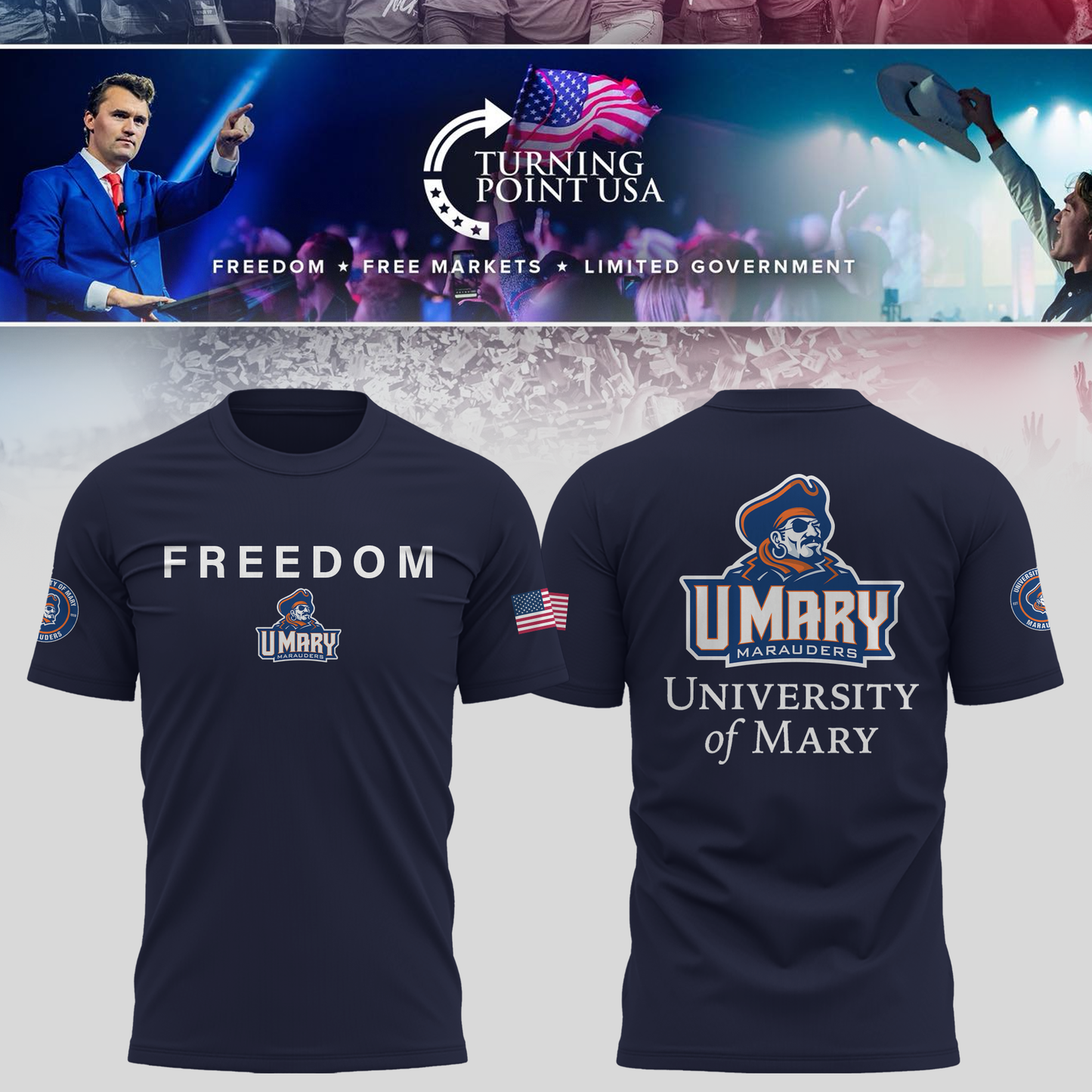 University of Mary Freedom Tshirt