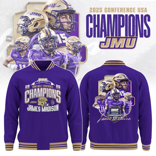 .JMU 2025 Sun Belt Football Conference Champions Bomber Limited Edition