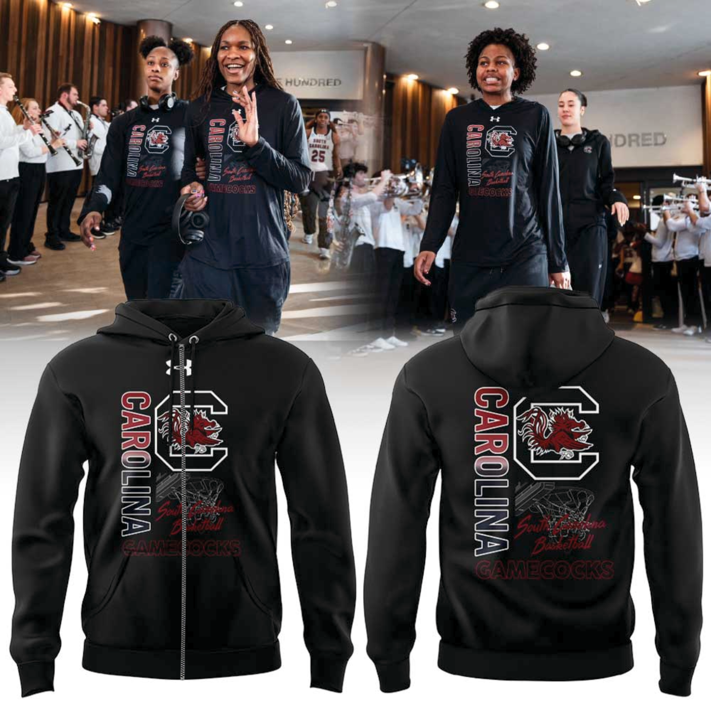 South Carolina Women’s Basketball Gamecocks Black Zip Hoodie