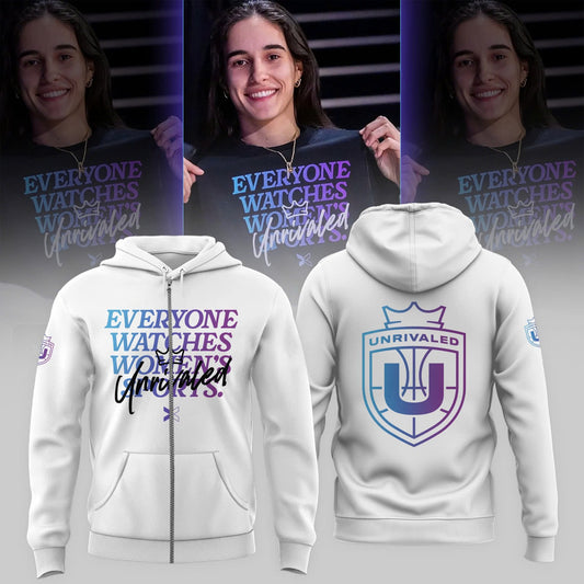 “Everyone Watches Women’s Sports” Unrivaled Zip Hoodie