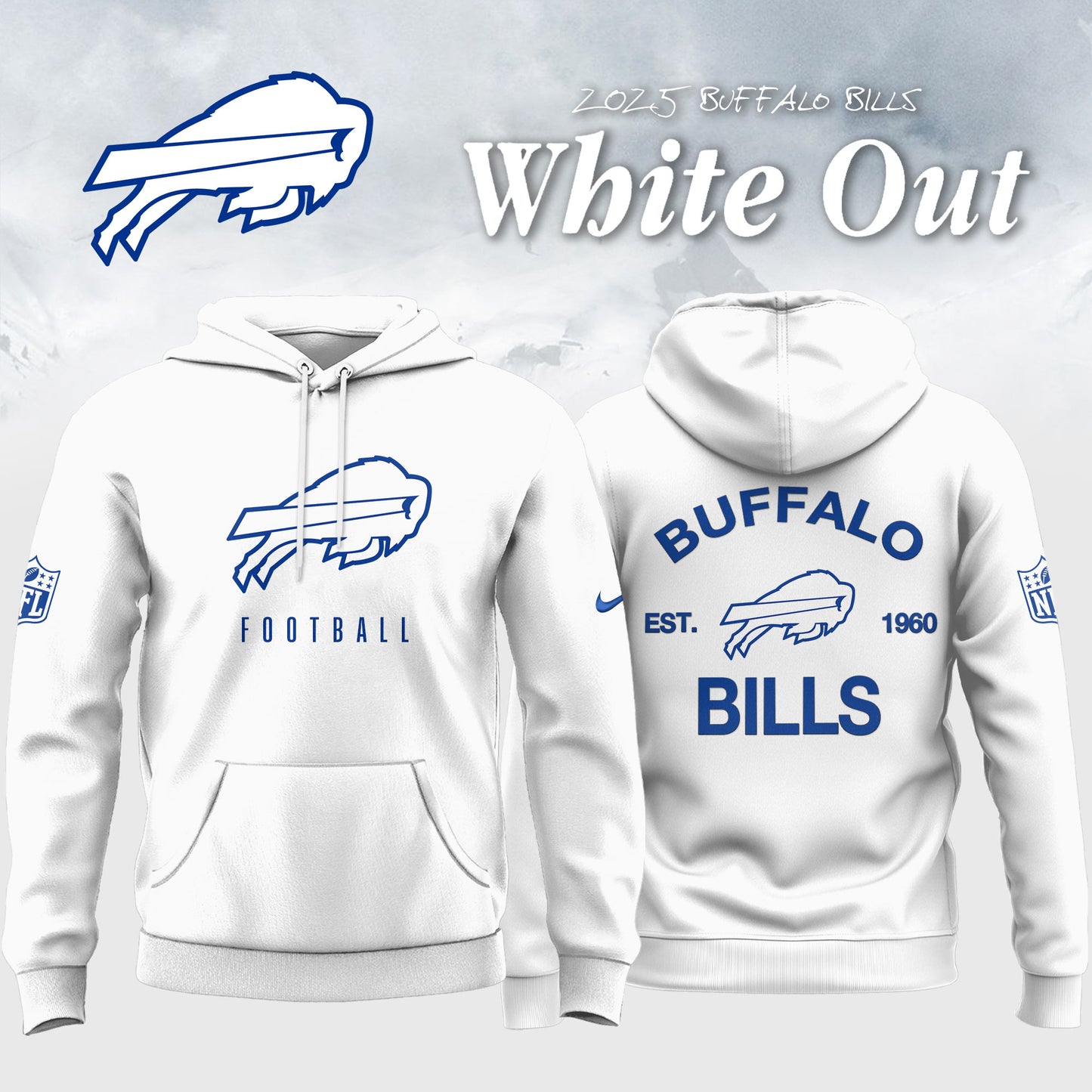 _Buffalo Bills White Out 2025 Special Edition Hoodie