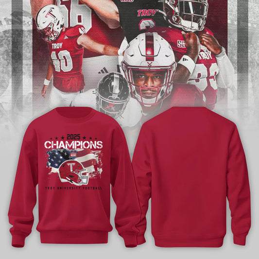 Troy University Football 2025 IS4S SALUTE TO VETERANS BOWL Champions Sweater