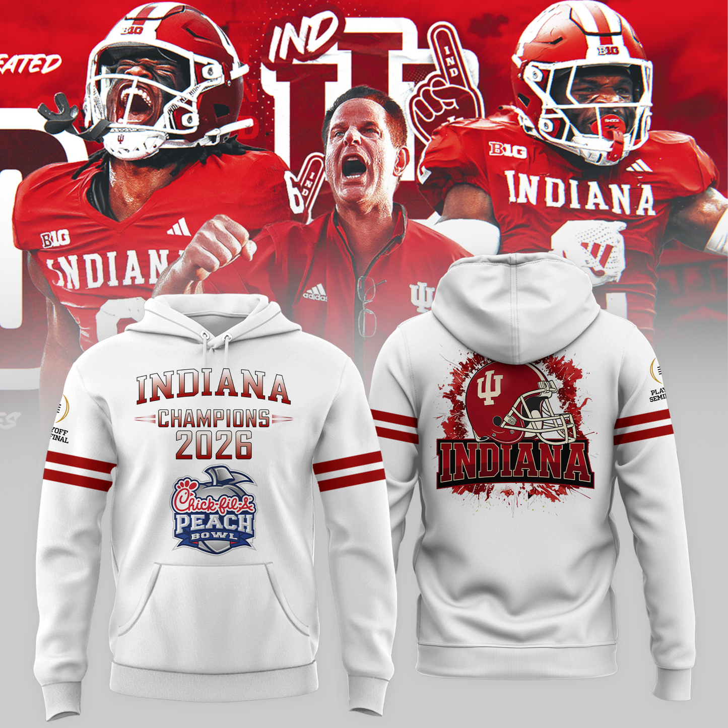 Indiana Hoosiers 2026 VRBO FIESTA BOWL Champions Hoodie