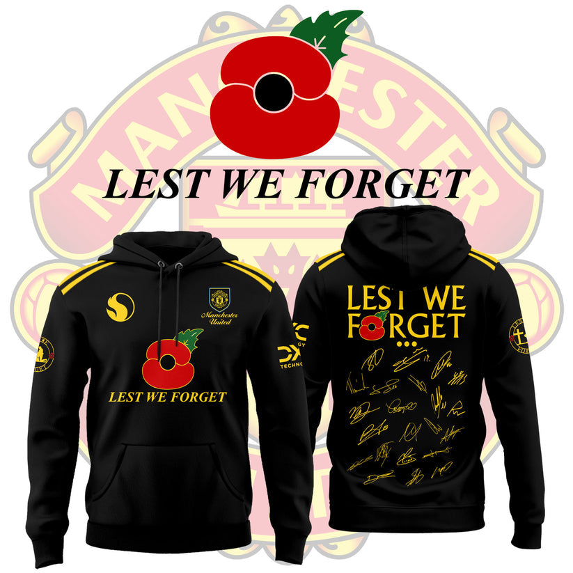 🌺 Manchester United FC 🌺 Lest We Forget 2025 Limited Edition Combo Hoodie
