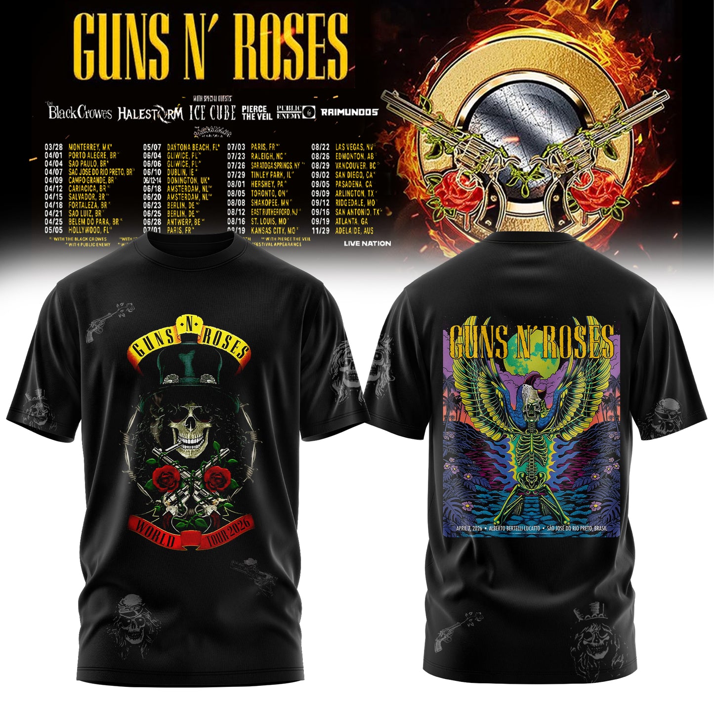 _Guns N’ Roses 2026 TOUR T-SHIRT IS HERE – LIMITED EDITION 🔥