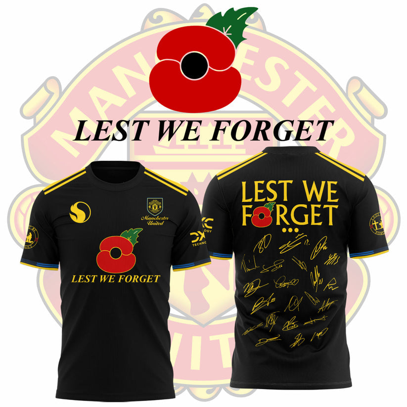 🌺 Manchester United FC 🌺 Lest We Forget 2025 Limited Edition Combo TShirt