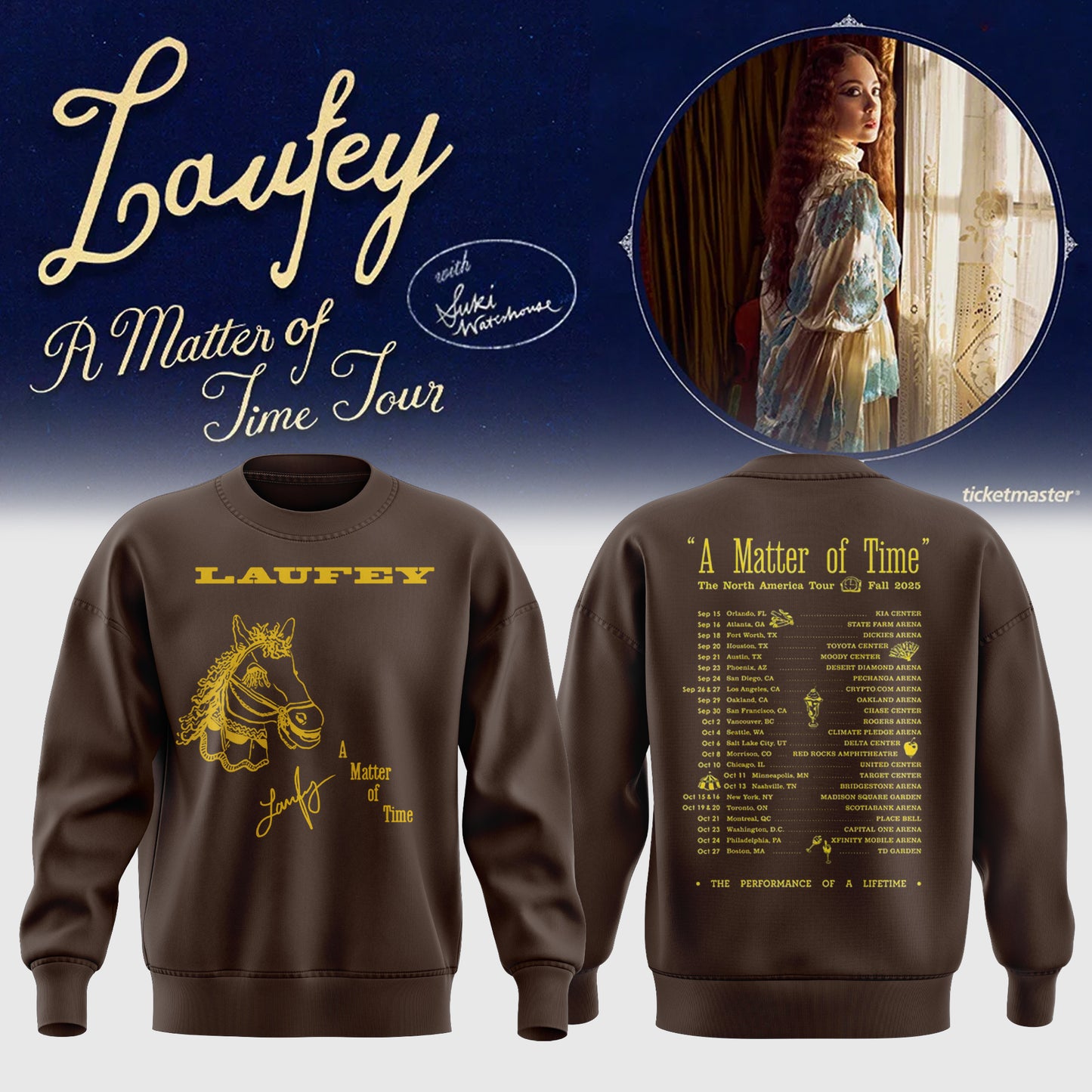 Laufey’s A Matter Of Time Tour 2026 Sweatshirt