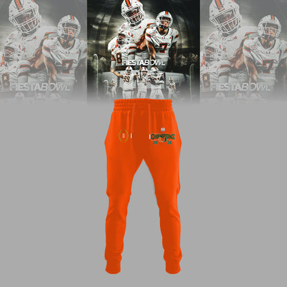 Miami Hurricanes College Football Playoff 2025 Fiesta Bowl Champions Combo T-Shirt