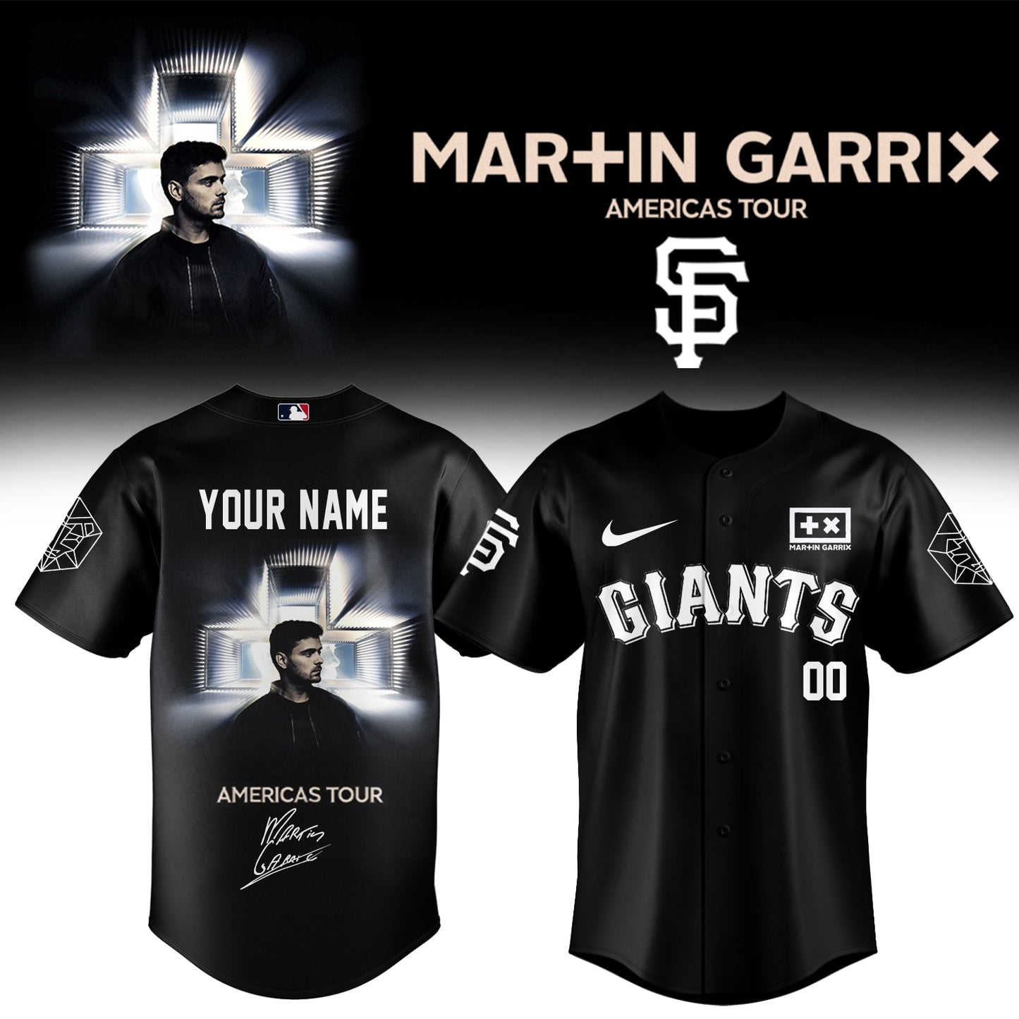 .BASEBALL ALL TEAMS x Martin Garrix AMERICAS TOUR Jersey 1 (Custom Name & Number)