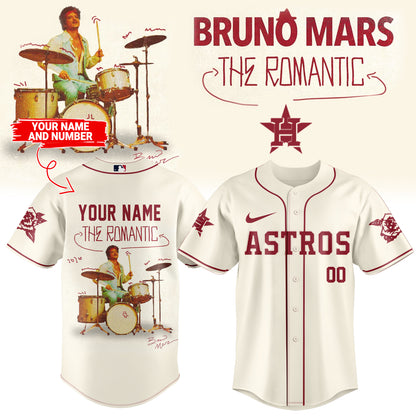 ,Baseball X Bruno Mars ”The Romantic Tour 2026” Limited Edition Signature – Jersey 2 (Custom Name&Number )