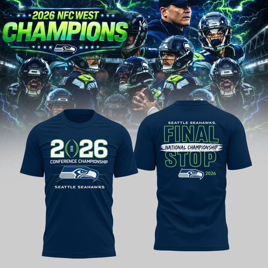 Seattle Seahawks: 2026 NFC West Champions Official Fan Tee