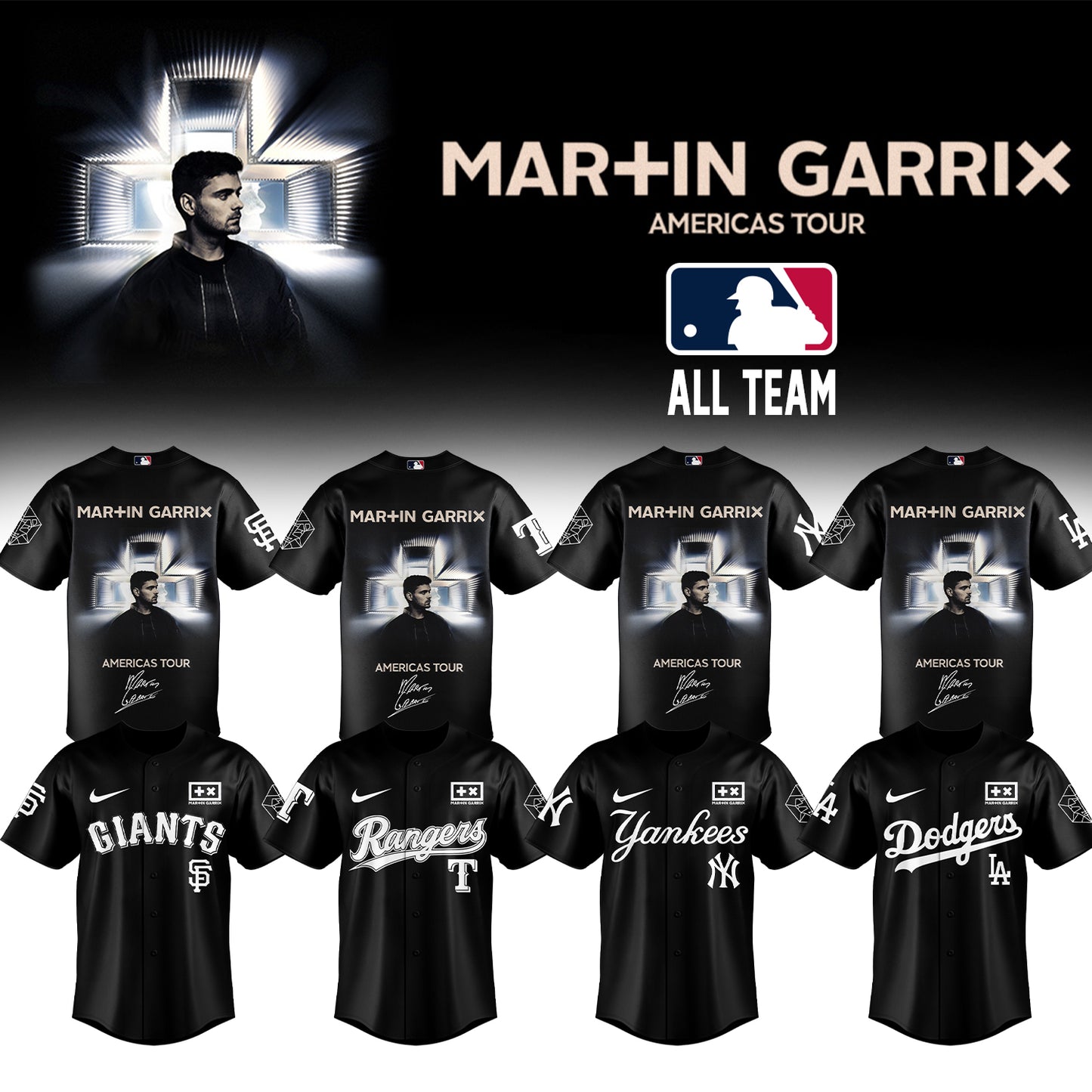 .BASEBALL ALL TEAMS x Martin Garrix AMERICAS TOUR Jersey 1