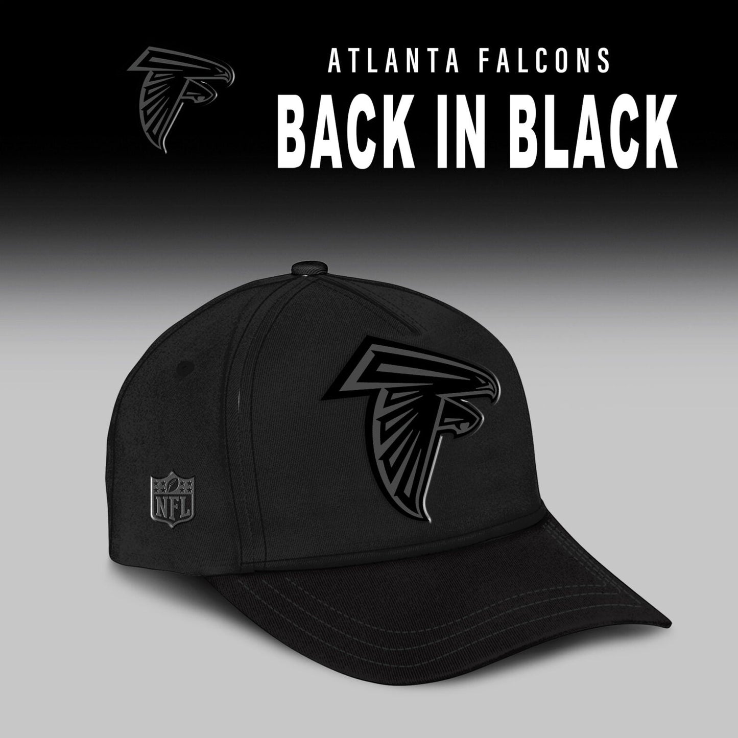 Atlanta Falcons Back In Black Half Zip Hoodie