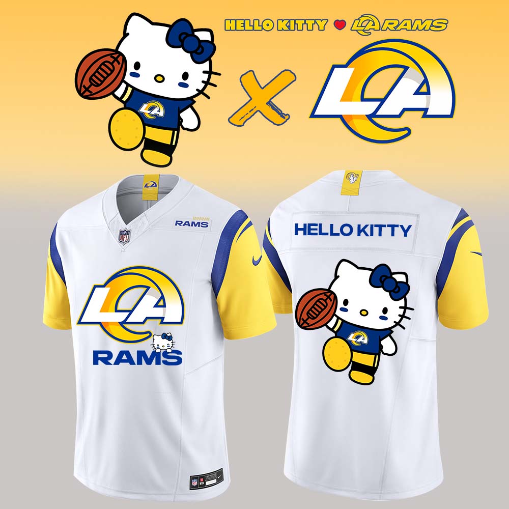 ..Los Angeles Rams x Hello Kitty Limited Jersey 1