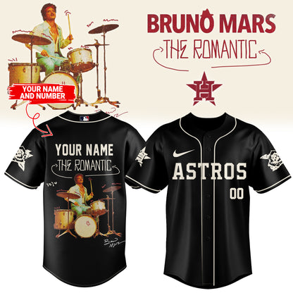 ,Baseball X Bruno Mars ”The Romantic Tour 2026” Limited Edition Signature – Jersey 1 (Custom Name&Number )