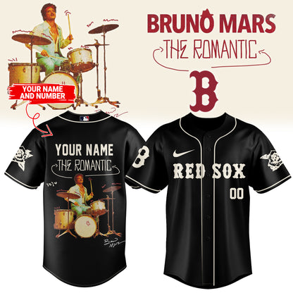 ,Baseball X Bruno Mars ”The Romantic Tour 2026” Limited Edition Signature – Jersey 1 (Custom Name&Number )