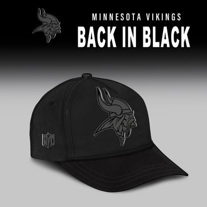 Minnesota Vikings Back In Black Half Zip Hoodie