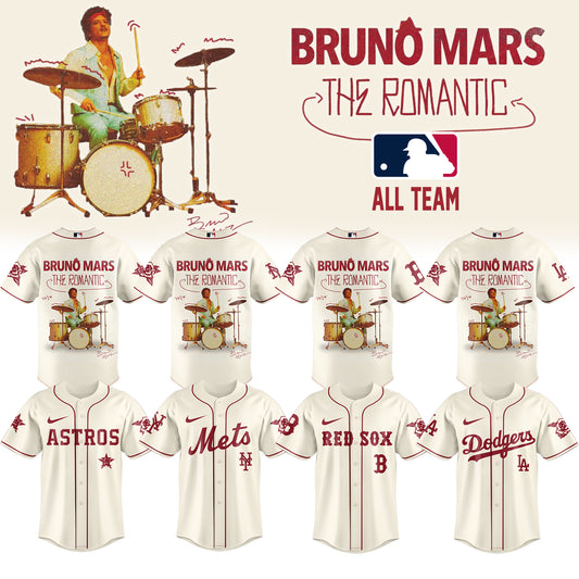 ,,Baseball X Bruno Mars ”The Romantic Tour 2026” Limited Edition Signature – Jersey 2