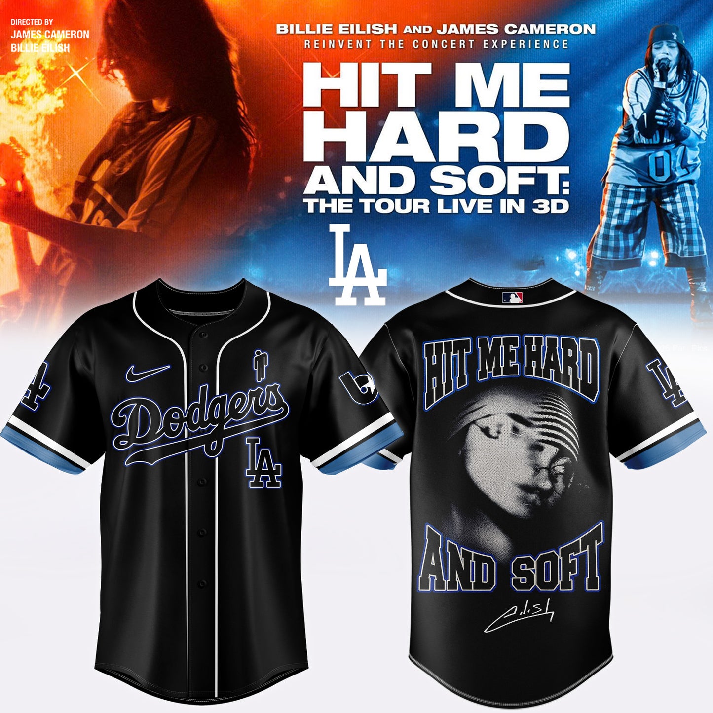 .Baseball x  Billie Eilish HIT ME HARD AND SOFT: THE TOUR Jersey 1