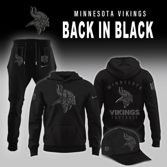 Minnesota Vikings 2025 Back In Black Limited Edition Combo Hoodie