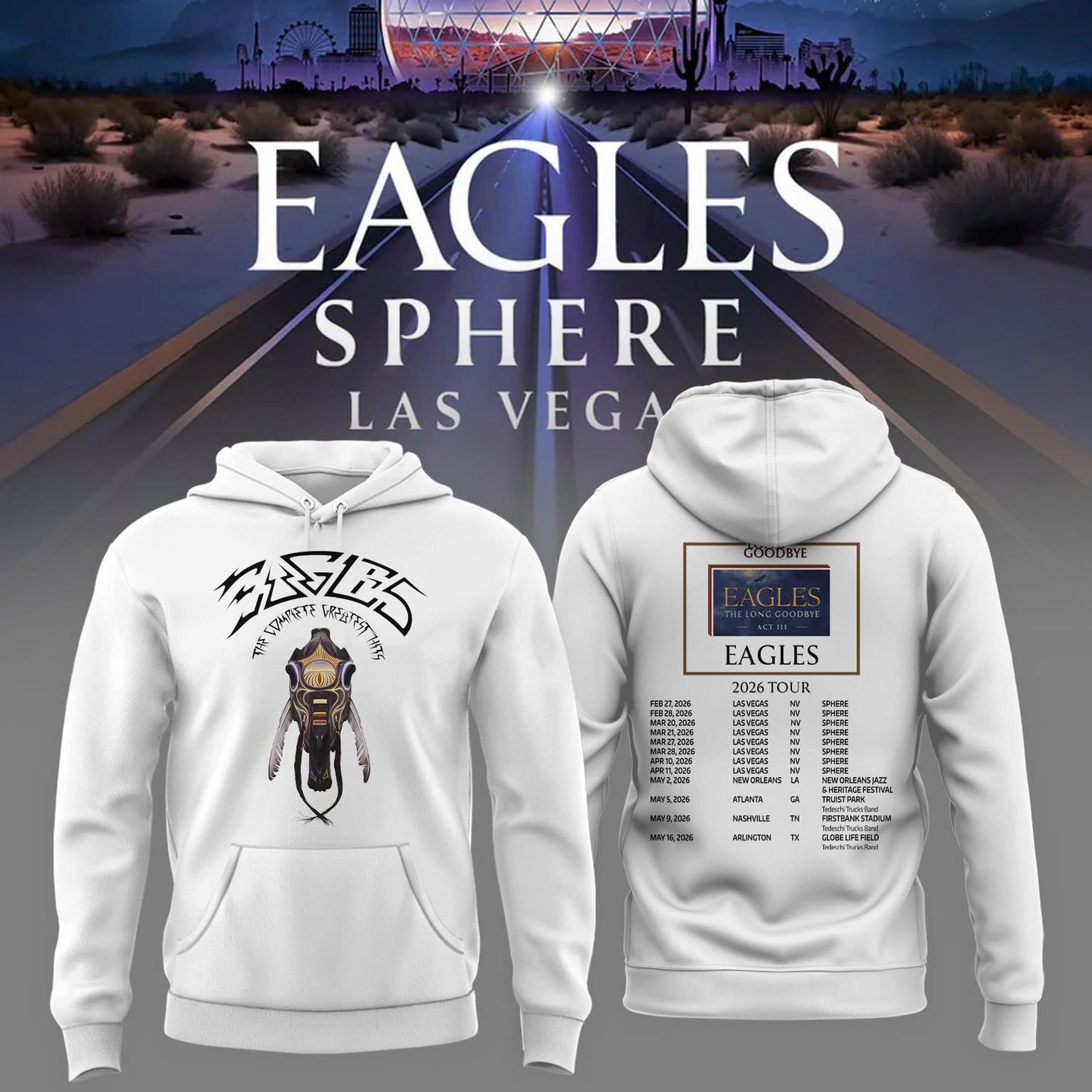 Eagles The Long Goodbye Act III 2026 Tour Hoodie