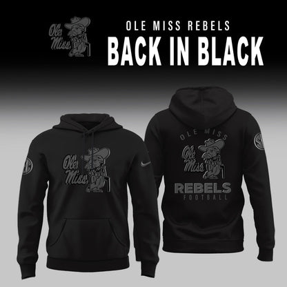 Ole Miss Football Back In Black Limited Edition Combo Hoodie