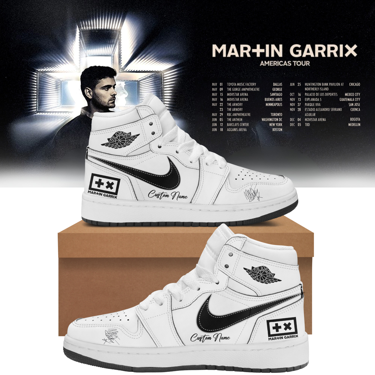 Martin Garrix AMERICAS TOUR signed Shoes 1