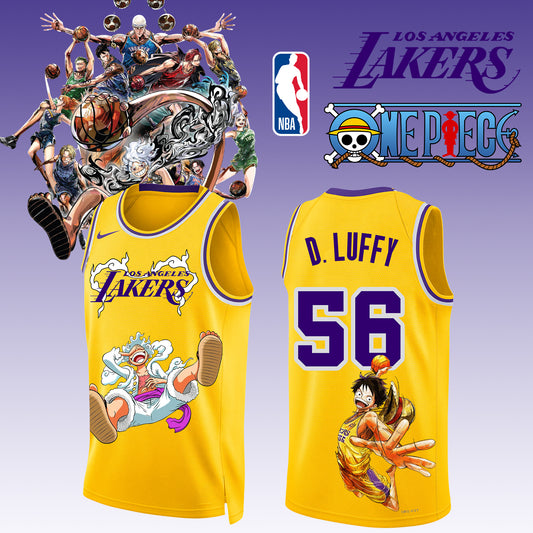 _,ONE PIECE × NBA Los Angeles Lakers 2025 Jersey 2