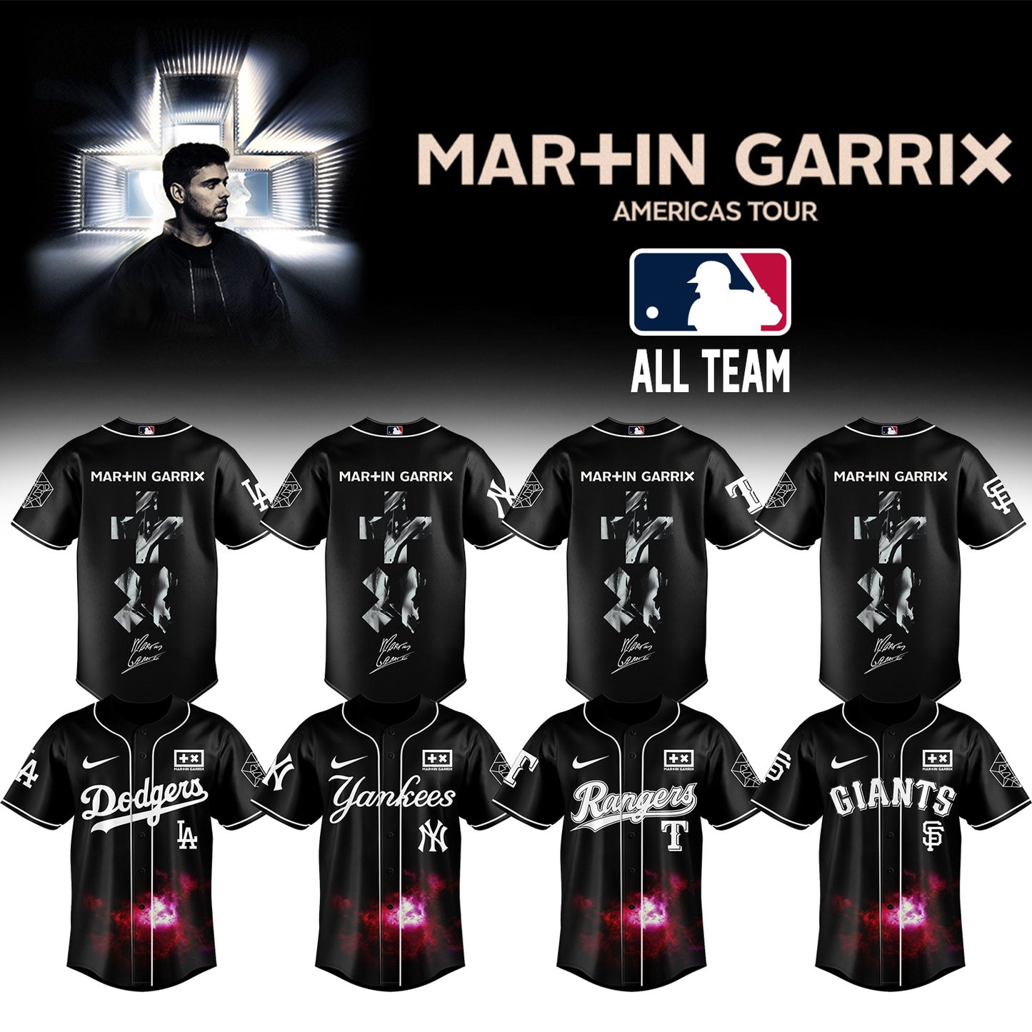 .BASEBALL ALL TEAMS x Martin Garrix AMERICAS TOUR Jersey 3