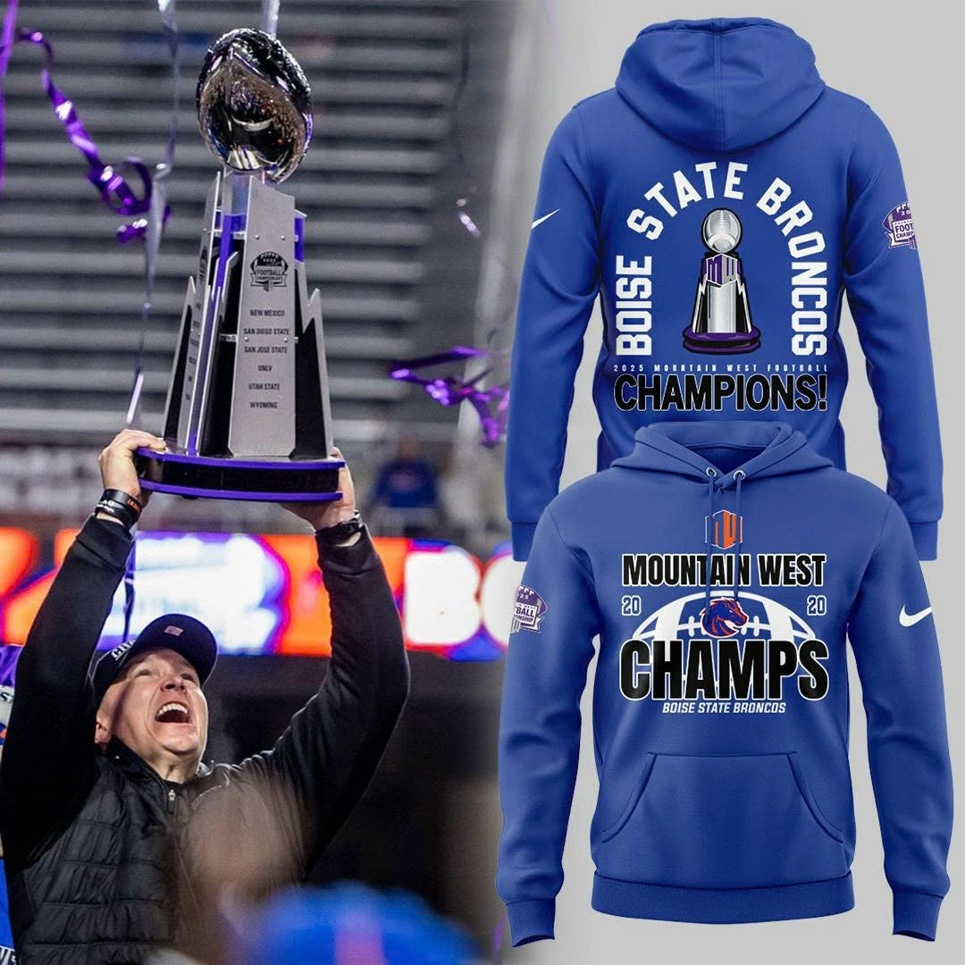 _ Boise State Broncos Championship Mountain West Conference Hoodie
