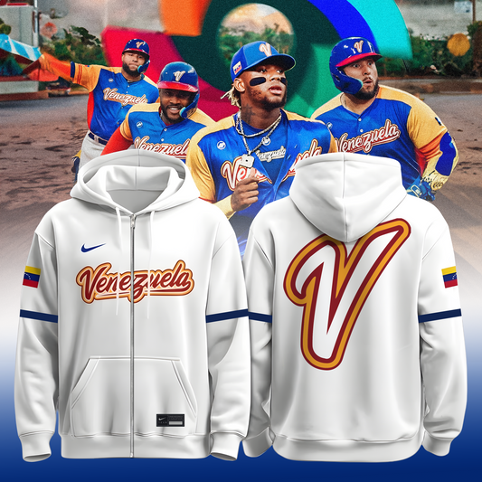 Venezuela Baseball 2026 World Baseball Classic Zip Hoodie