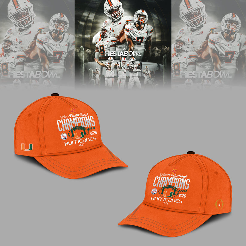 Miami Hurricanes College Football Playoff 2025 Fiesta Bowl Champions Combo Hoodie