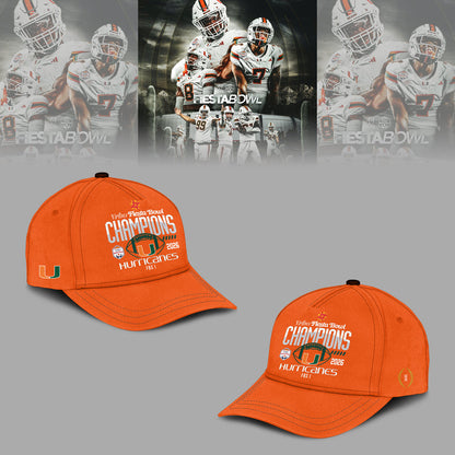 Miami Hurricanes College Football Playoff 2025 Fiesta Bowl Champions Combo T-Shirt