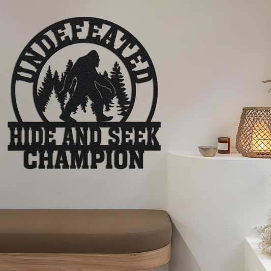 Custom Bigfoot Metal Wall Art Led Light, Bigfoot in Forest, Sasquatch Name Sign, Lodge Cabin Decor, Bigfoot Welcome Sign, Xmas Birthday Gift
