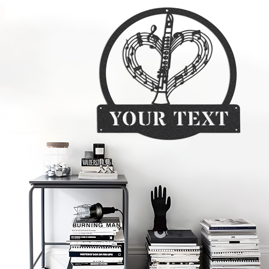 Personalized Clarinet Music Metal Sign Art With Led Lights, Custom Clarinet Music Metal Sign Clarinet Gifts For Men Clarinet Gift Music Gift