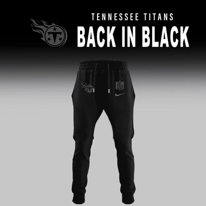 Tennessee Titans Back In Black Half Zip Hoodie