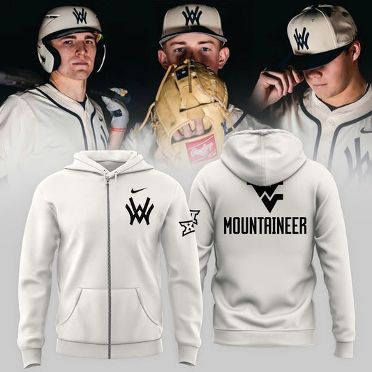 WVU Baseball 2026 Combo New Baseball Zip Hoodie