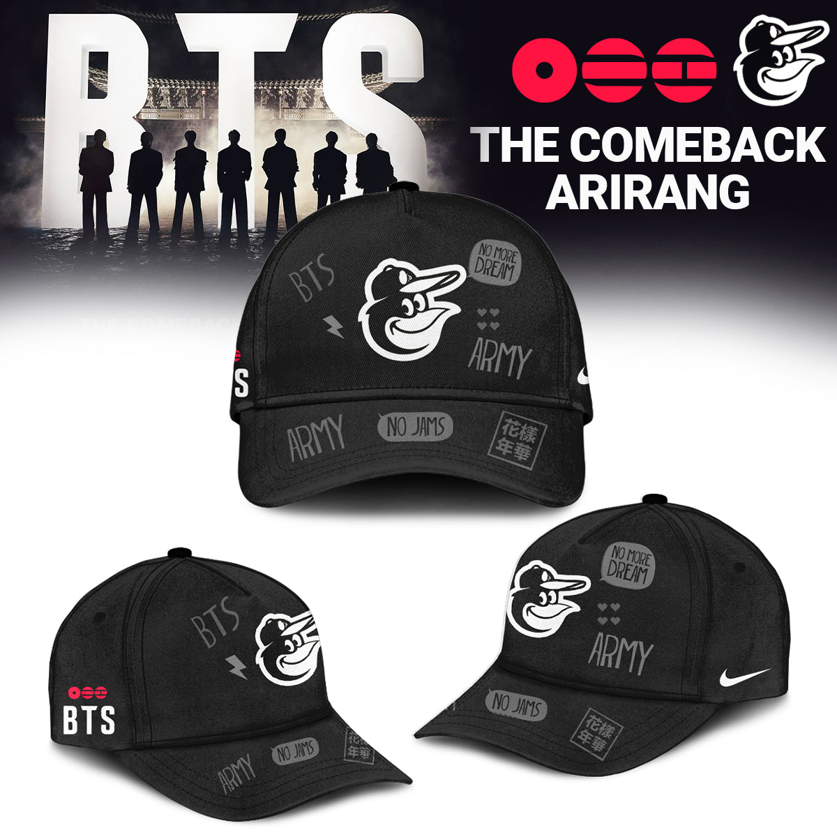 Baseball 🇺🇸 X  BTS ”COMEBACK & WORLD TOUR 2026” Limited Edition – Jersey 4 (Custom Name&Custom Number)