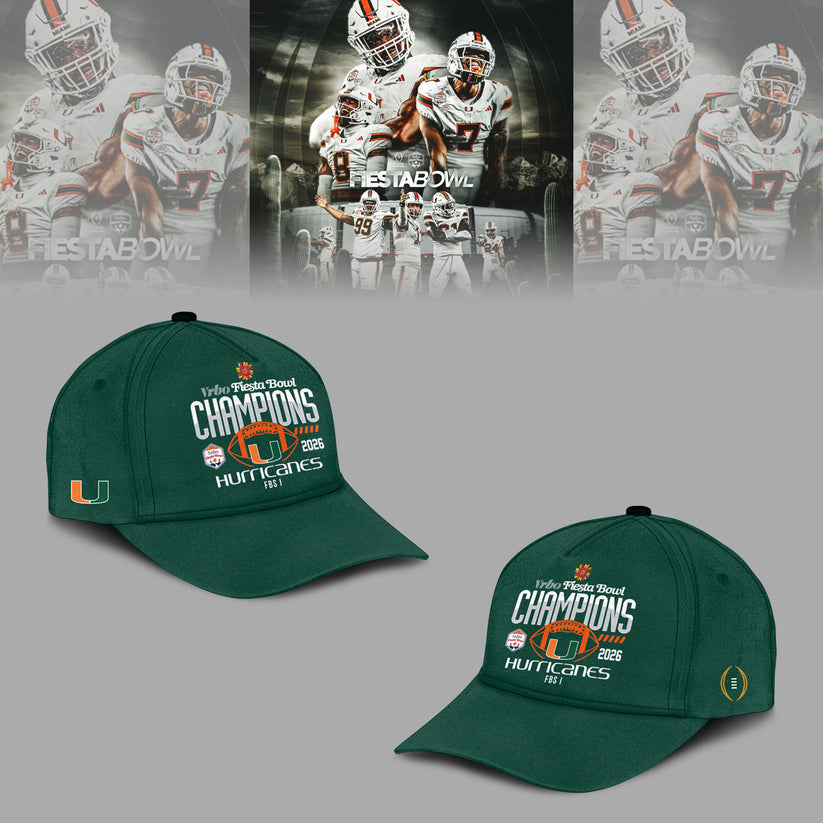 Miami Hurricanes College Football Playoff 2025 Fiesta Bowl Champions Combo Hoodie