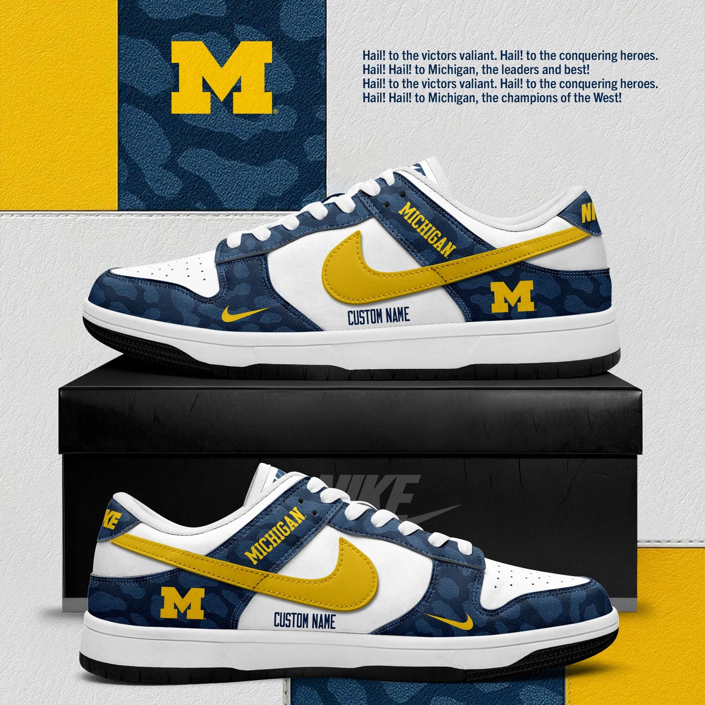 _ Michigan Wolverines Special Edition Camo Air Dunk Sneaker