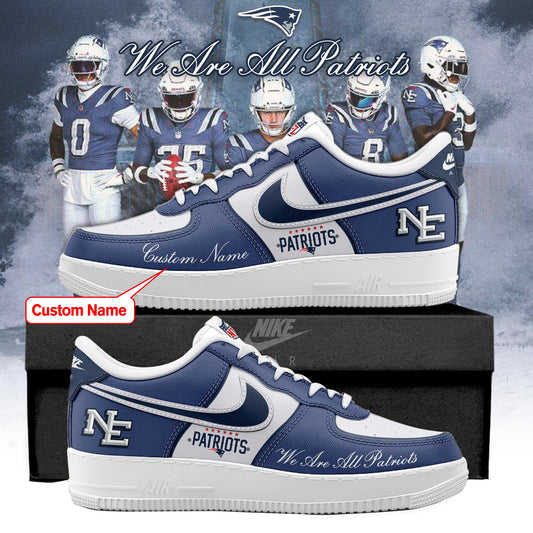New England Patriots 2025 Rivalries Nor’Easter Storm Custom AF1 Sneaker