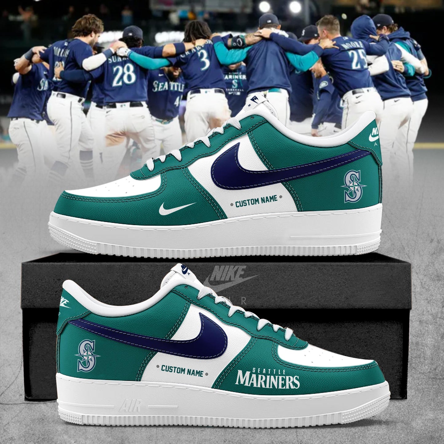 _ Seattle Mariners Customized Special Edition AF1 Sneaker
