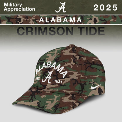 _ Alabama Crimson Tide 2025 Military Appreciation Limited Edition Hoodie – Camo