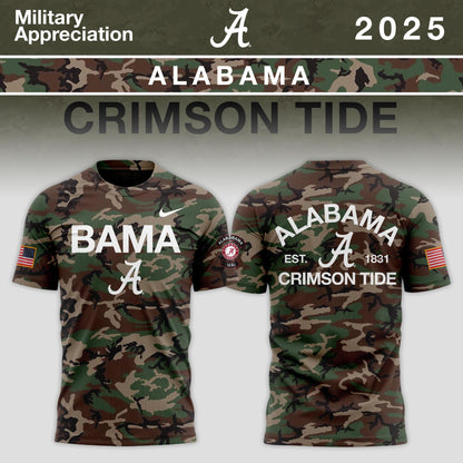 _ Alabama Crimson Tide 2025 Military Appreciation Limited Edition T-shirt